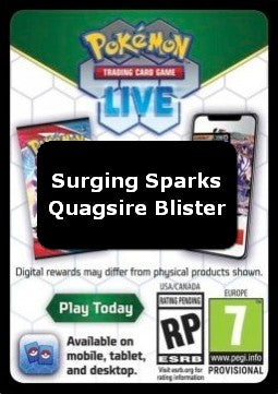 Live Code Card (Quagsire Blister) - Surging Sparks (Online Code Card)