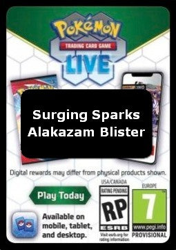Live Code Card (Alakazam Blister) - Surging Sparks (Online Code Card)