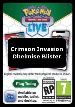 Online Code Card (Dhelmise Blister) - Crimson Invasion (Online Code Card)