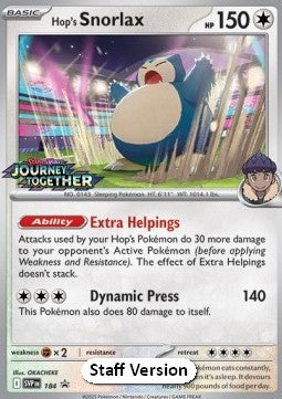 Hop's Snorlax - SV Black Star Promos (Promo) [SVP-184]