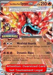 Hearthflame Mask Ogerpon ex - Twilight Masquerade (Oversized) [TWM-040]
