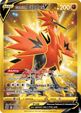 Brilliant Stars Galarian Zapdos V 182/172 Englisch