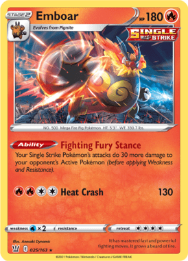 Battle Styles Emboar 025/163 Englisch