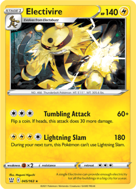 Battle Styles Electivire 045/163 Englisch