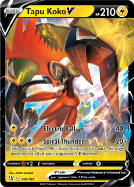 Battle Styles Tapu Koko V 050/163 Englisch