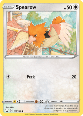 Battle Styles Spearow 111/163 Englisch