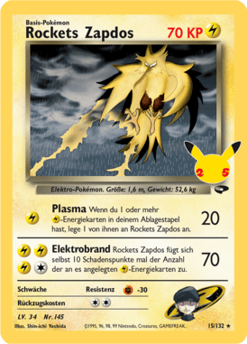 Celebrations Rockets Zapdos 015/132 Deutsch