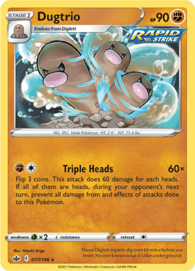 Chilling Reign Dugtrio 077/198 Englisch