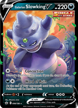 Chilling Reign Galarian Slowking V 099/198 Englisch