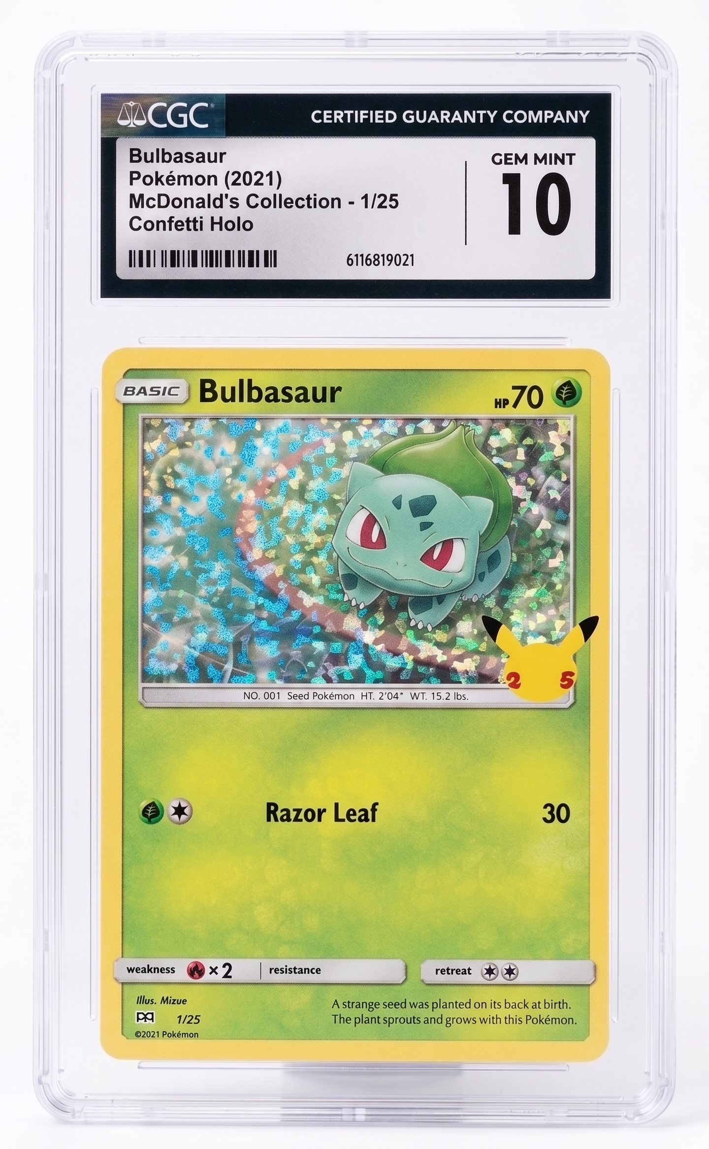 Bulbasaur - McDonald's Collection 25th Anniversary (Promo) – Pokémon Sammelkarte