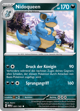 Pokemon 151 Nidoqueen 031/165 Deutsch