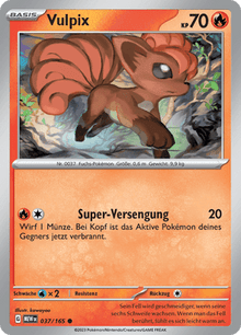 Pokemon 151 Vulpix 037/165 Deutsch