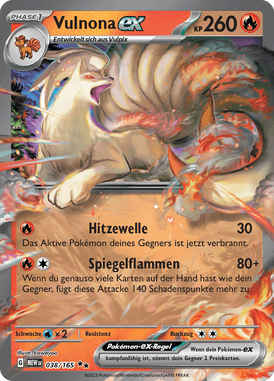 Pokemon 151 Vulnona-ex 038/165 Deutsch