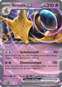 Pokemon 151 Simsala-ex 065/165 Deutsch