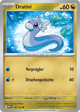 Pokemon 151 Dratini 147/165 Deutsch