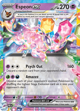 Prismatic Evolutions Espeon ex 034/131 Englisch