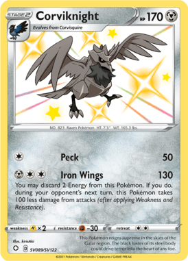 Shining Fates Corviknight SV089/SV122 Englisch