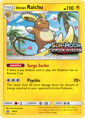 Sun & Moon Promos Alolan Raichu SM072 Englisch