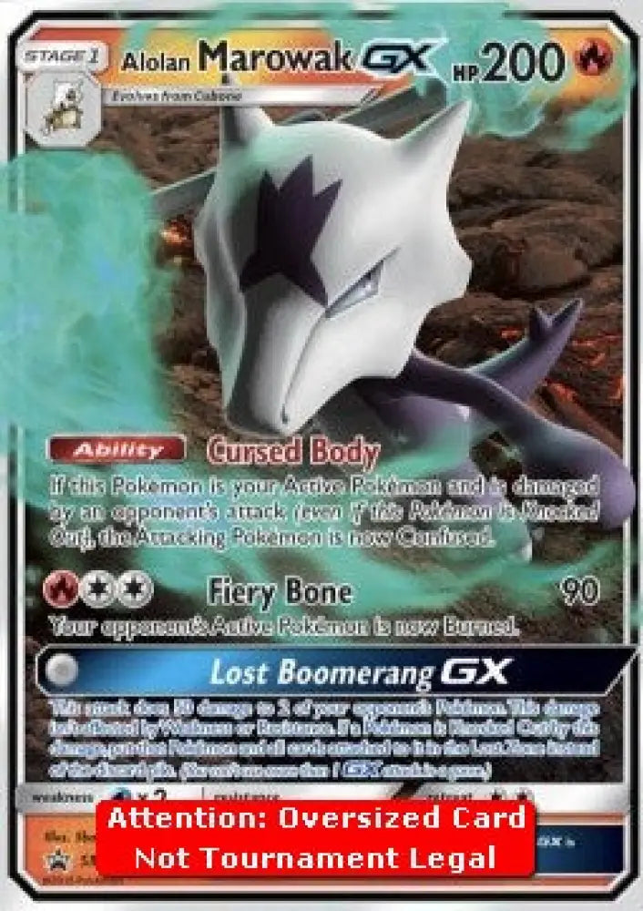 Alolan Marowak GX - SM Black Star Promos (Oversized) [SM-187]