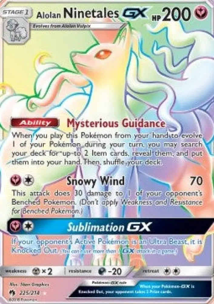Alolan Ninetales GX - Lost Thunder (Secret Rare) [LOT-225]