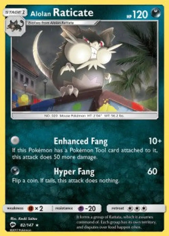 Alolan Raticate - Burning Shadows (Rare) [BUS-82]