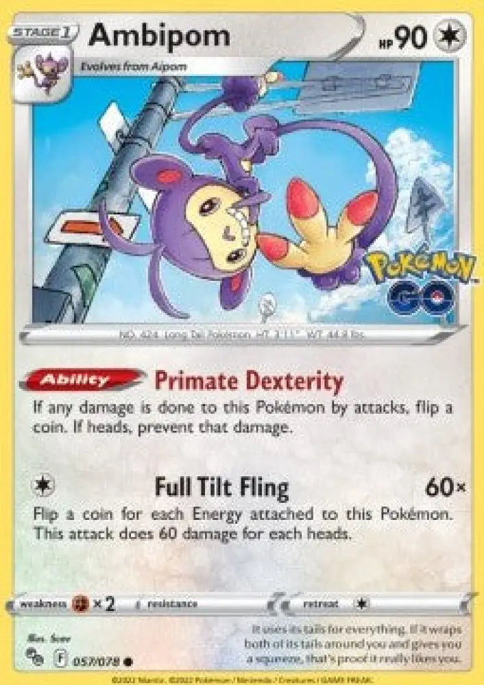 Ambipom - Pokémon GO (Common) [PGO-057]