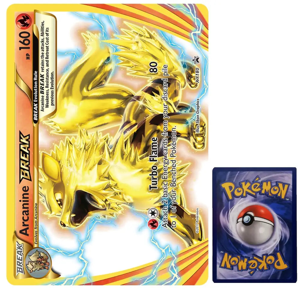 Arcanine BREAK XXL Pokemon Karte XY180 Englisch