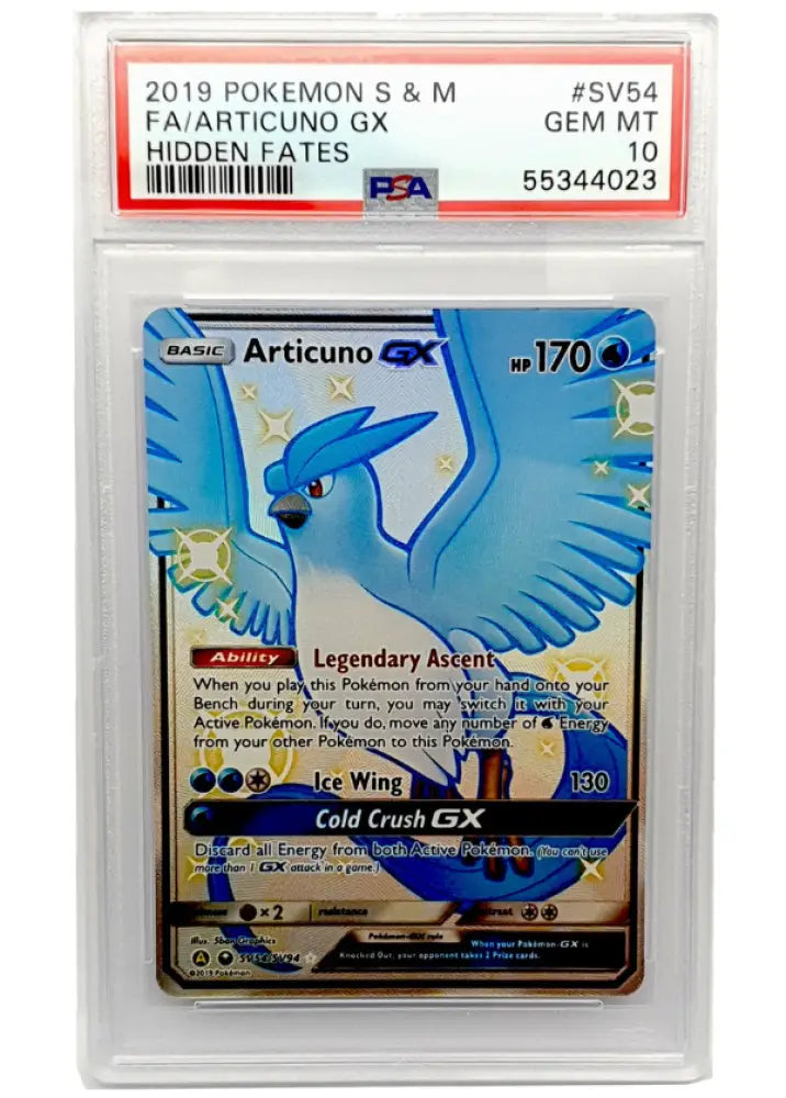 Articuno GX PSA 10 Pokemon Hidden Fates 2019 #SV54 EN - Sammelkarten