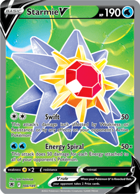 Astral Radiance Starmie V 166/189 Englisch - Holo / Near Mint - Sammelkarten