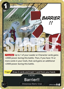 Barrier!! V.3 OP04-095 (PRB01) - Pirate Flag Holo / Near Mint - Sammelkarten