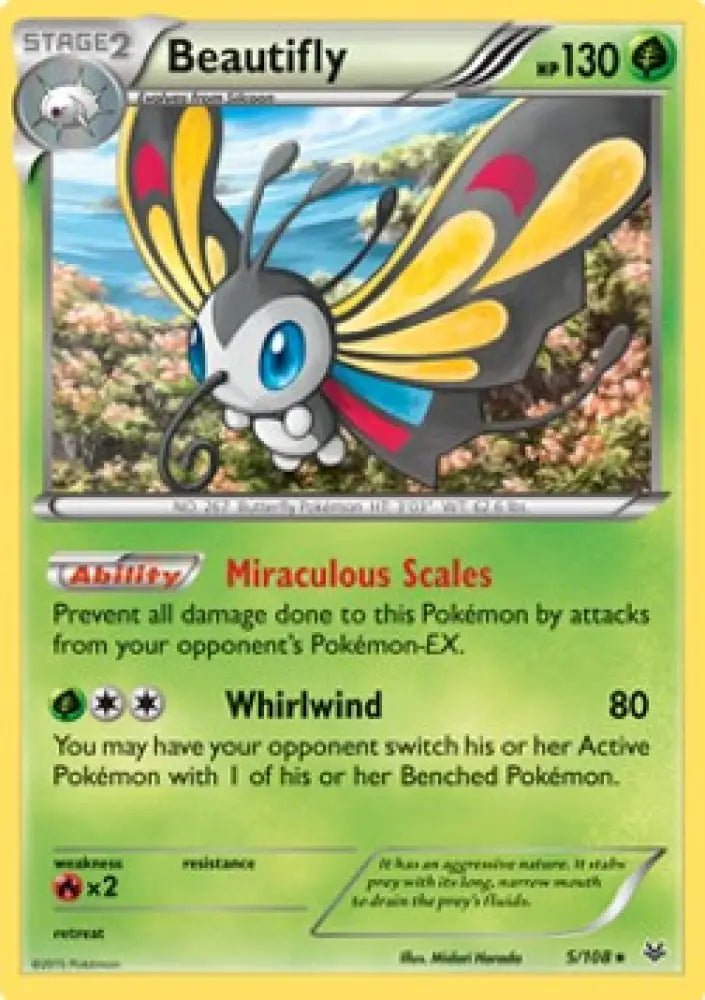 Beautifly - Roaring Skies (Holo Rare) [ROS-5]