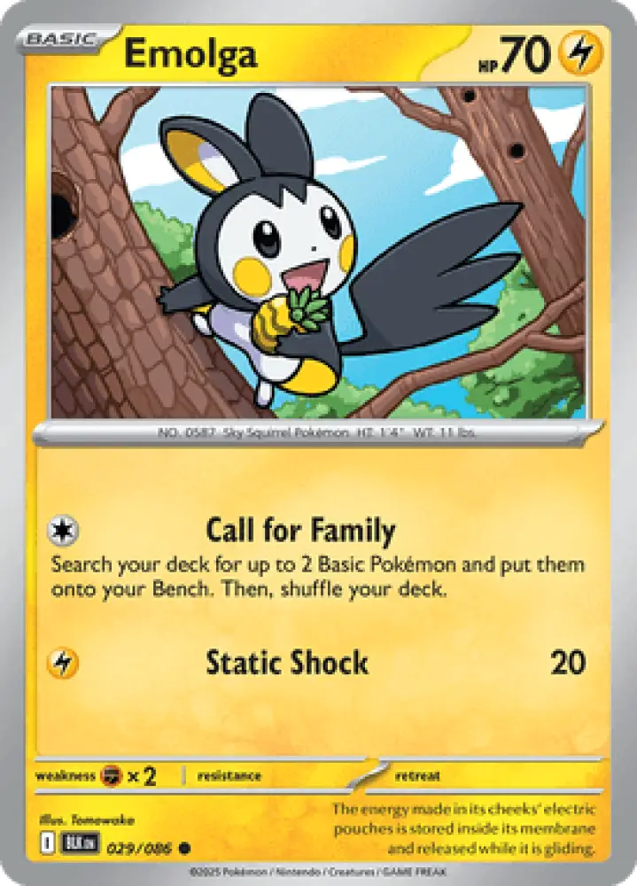 Black Bolt Emolga 029/086 Englisch - Sammelkarten