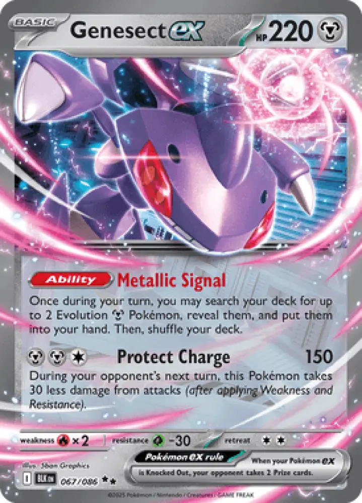 Black Bolt Genesect ex 067/086 Englisch - Sammelkarten