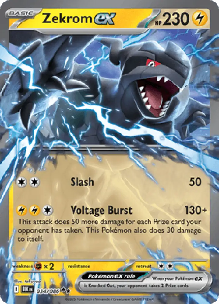 Black Bolt Zekrom ex 034/086 Englisch - Sammelkarten