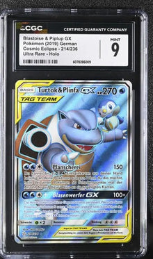 Blastoise & Piplup GX - Cosmic Eclipse (Ultra Rare) [CEC-214] - German / Mint / CGC 9.0 Normal - Pokémon Single pokemon
