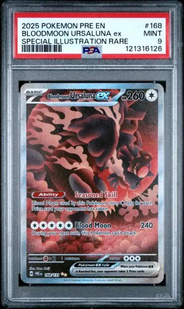Bloodmoon Ursaluna ex - Prismatic Evolutions (Special Illustration Rare) [PRE-168] - English / Mint / PSA 9.0 Normal