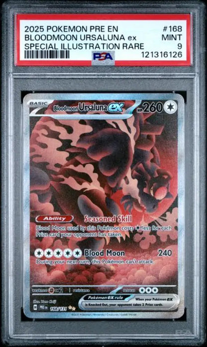Bloodmoon Ursaluna ex - Prismatic Evolutions (Special Illustration Rare) [PRE-168] - English / Mint / PSA 9.0 Normal