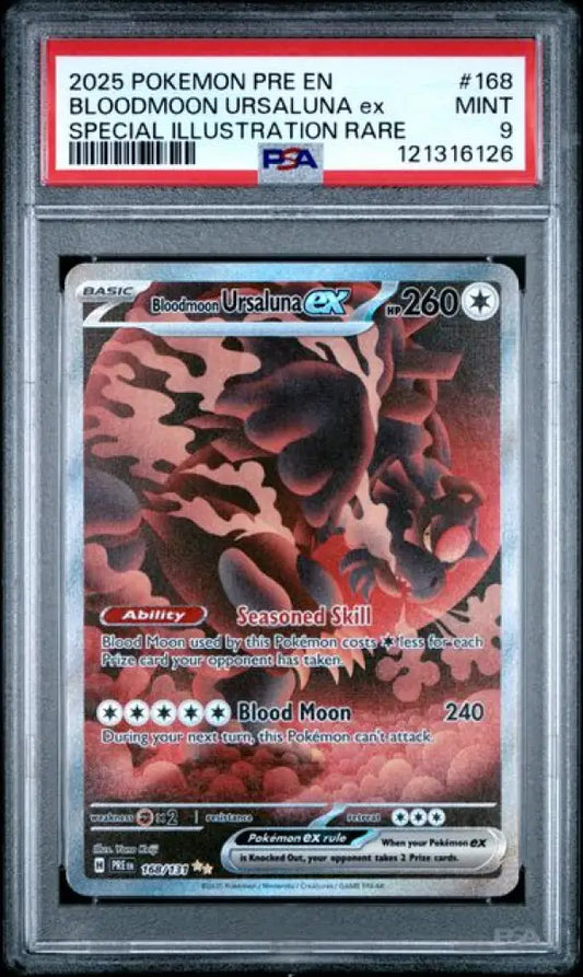 Bloodmoon Ursaluna ex - Prismatic Evolutions (Special Illustration Rare) [PRE-168] - English / Mint / PSA 9.0 Normal