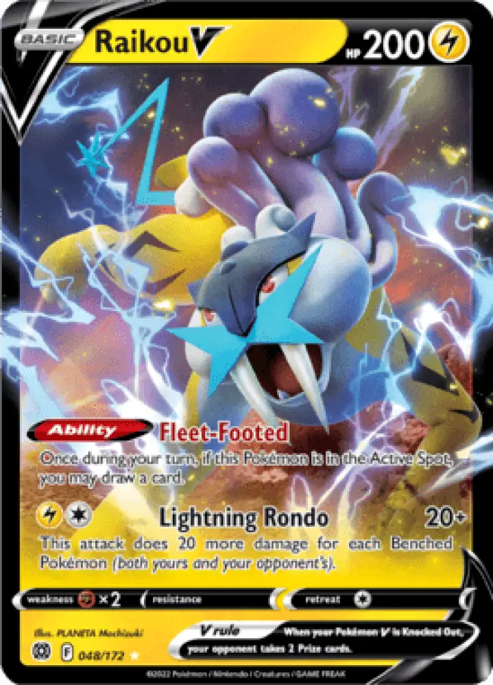 Brilliant Stars Raikou V 048/172 Englisch - Holo / Near Mint - Sammelkarten