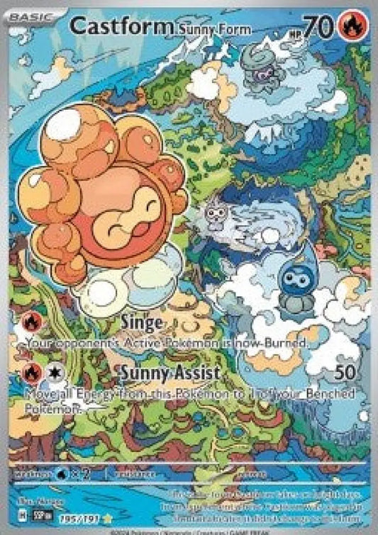 Castform Sunny Form - Surging Sparks (Illustration Rare) [SSP-195]