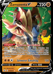Celebrations Zamazenta V 018/025 Deutsch - Holo / Near Mint - Sammelkarten