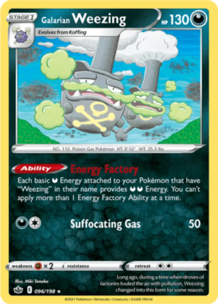 Chilling Reign Galarian Weezing 096/198 Englisch - Sammelkarten