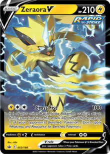 Chilling Reign Zeraora V 053/198 Englisch - Holo / Near Mint - Sammelkarten