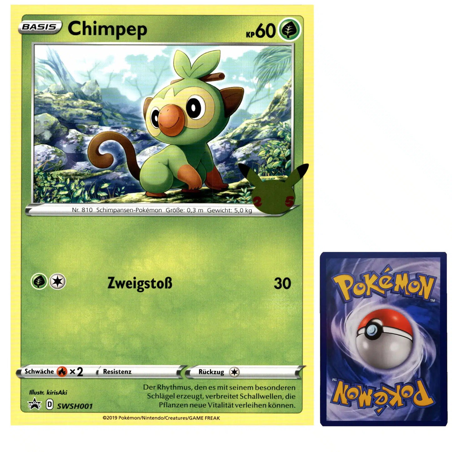 Chimpep Riesen Pokemon Karten SWSH001 Deutsch