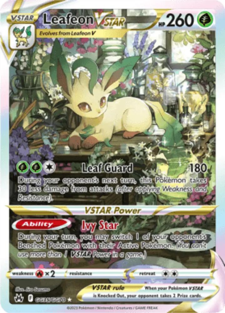 Crown Zenith Leafeon VSTAR GG35/GG70 Englisch - Sammelkarten
