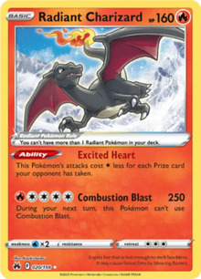 Crown Zenith Radiant Charizard 020/159 Englisch - Holo / Near Mint - Sammelkarten