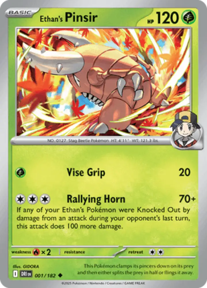 Destined Rivals Ethan’s Pinsir 001/182 Englisch - Sammelkarten