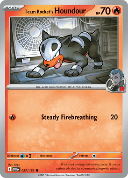 Destined Rivals Team Rocket’s Houndour 037/182 Englisch - Sammelkarten