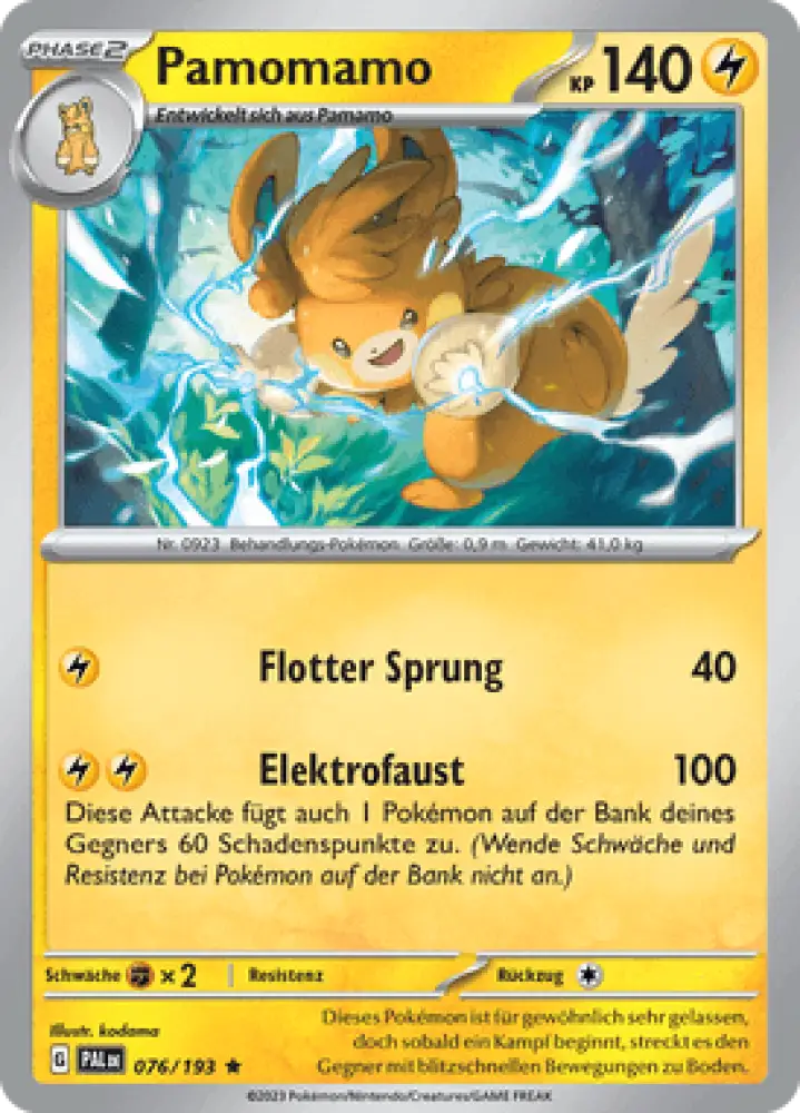 Entwicklungen in Paldea Pamomamo 076/193 Deutsch - Holo / Near Mint - Sammelkarten