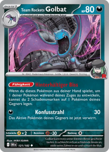 Ewige Rivalen Team Rockets Golbat 121/182 Deutsch - Sammelkarten